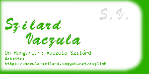 szilard vaczula business card